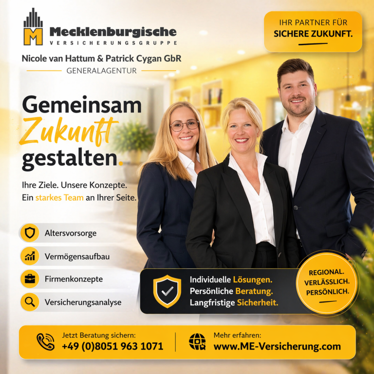 Versicherung Nicole van Hattum & Patrick Cygan GbR Bernau am Chiemsee Prien Reit im Winkl Grassau Frasdorf Bad Aibling Rosenheim Vorsorge